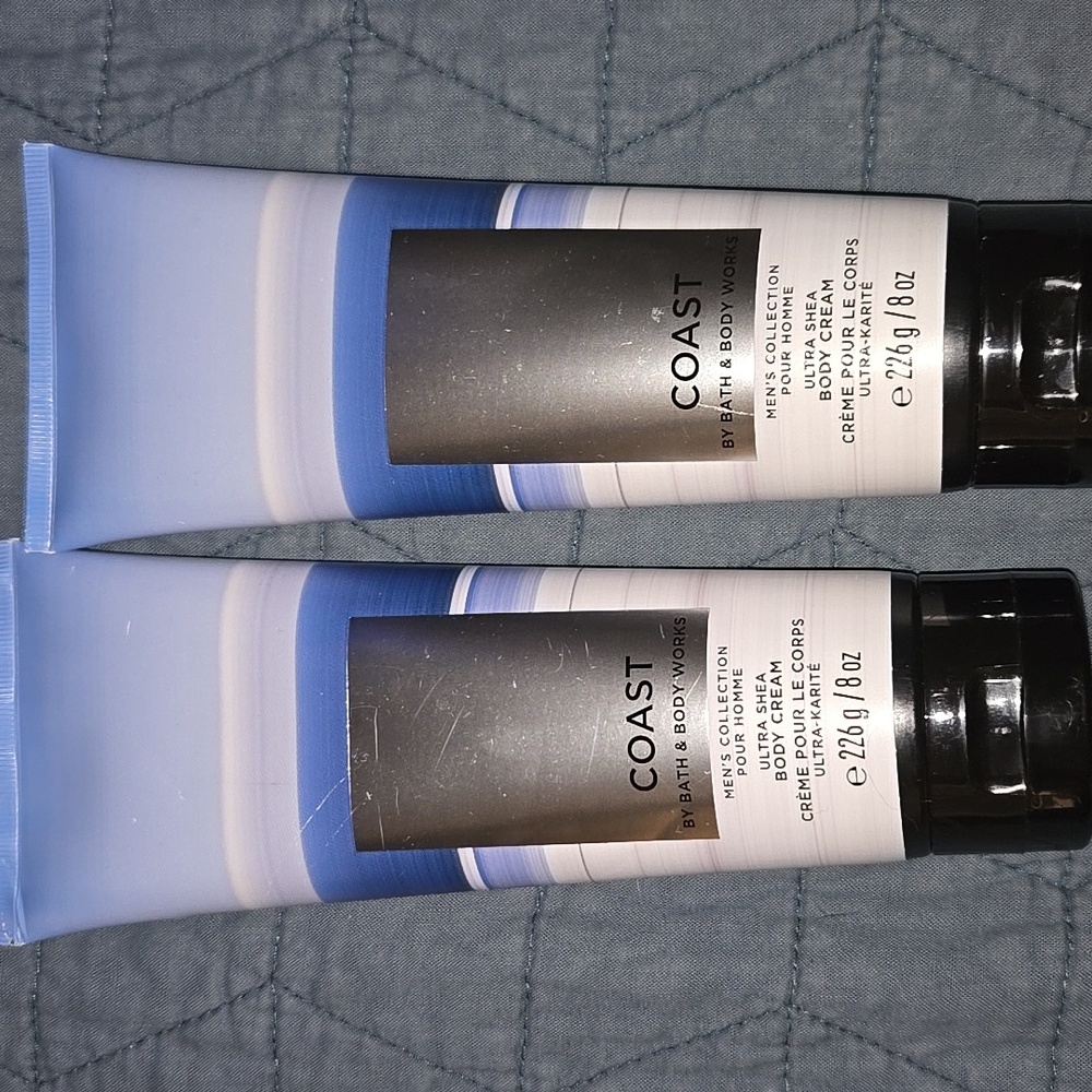 BATH AND BODY WORKS 'COAST'- 8OZ TUBES OF OF BODY CREAM (2)